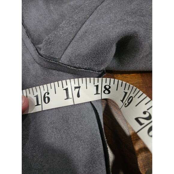 Kut from the Kloth Faux Suade Vegan Leather Gray Moto Jacket Size S Womens - Picture 10 of 12